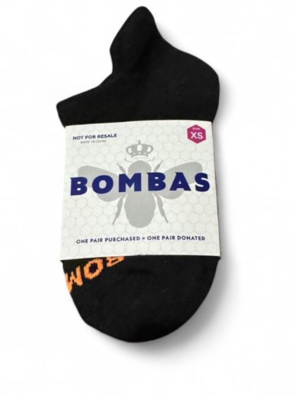 🆕 “Be Better” 1 pair of Bombas Black Ankle Socks with Blue/Orange Bumblebee! 💥